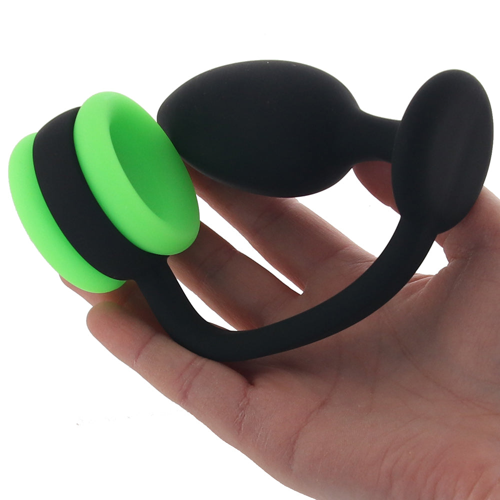 Ouch! Glow In The Dark Butt Plug with Cock Ring Anal Sex Toys > Butt Plugs