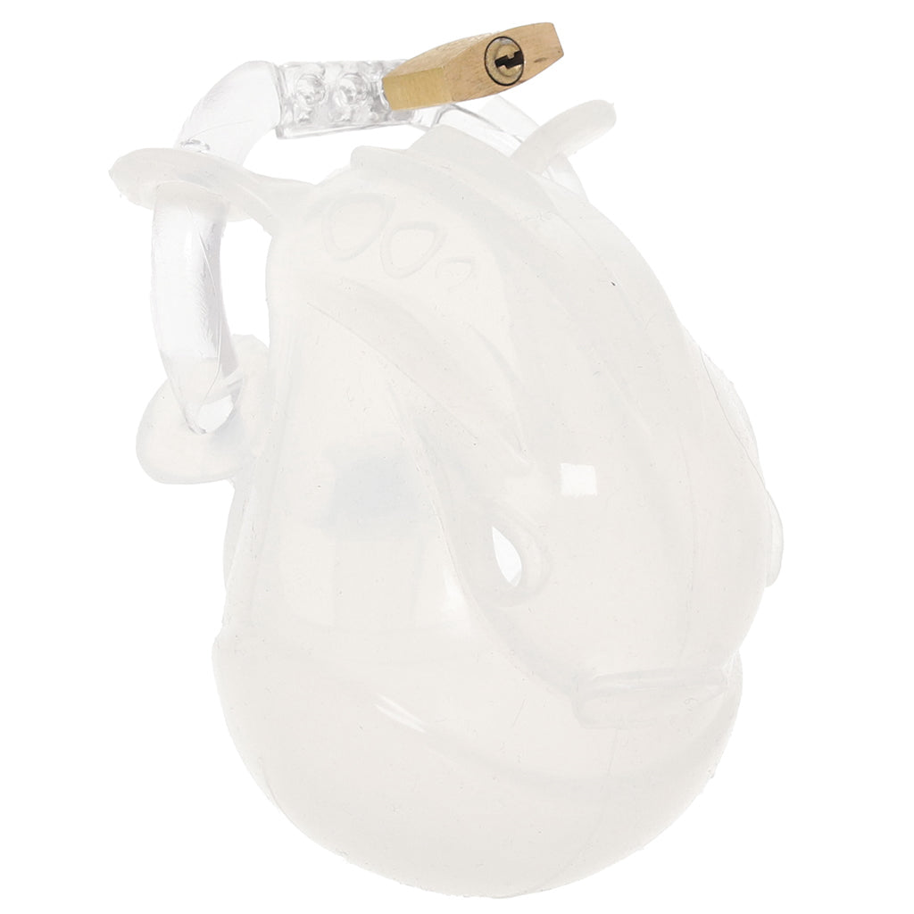 Blueline Full Restraint Silicone Chastity Device in Frosted Bondage and Fetish > Cock and Ball Devices