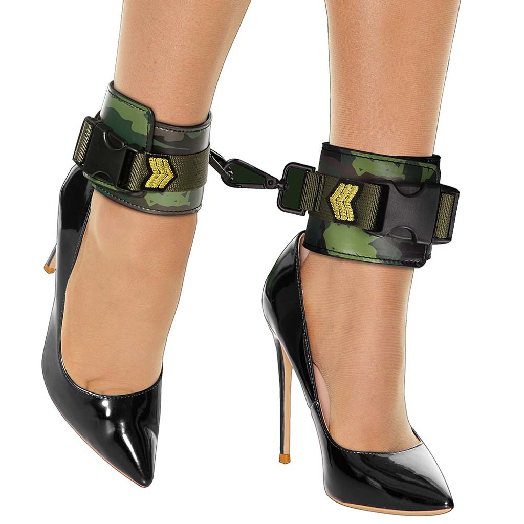 Ouch! Army Themed Ankle Cuffs Bondage and Fetish > Wrist and Ankle Cuffs