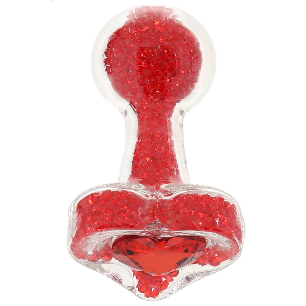 Oh My Gem Lustre Glass Butt Plug in Red Anal Sex Toys > Butt Plugs