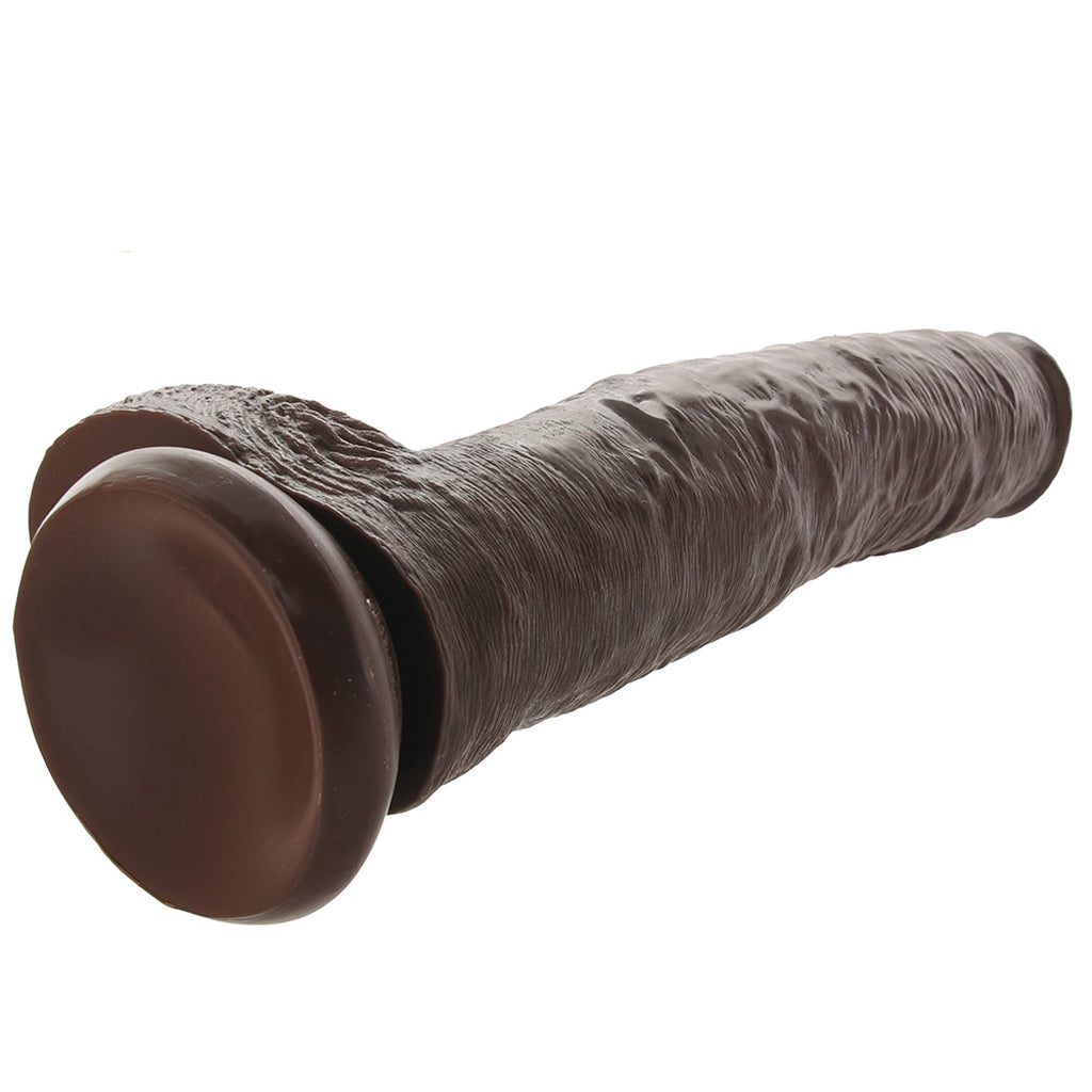 King Cock 14 Inch Cock with Balls in Chocolate Dildo Sex Toys > Large Dildos