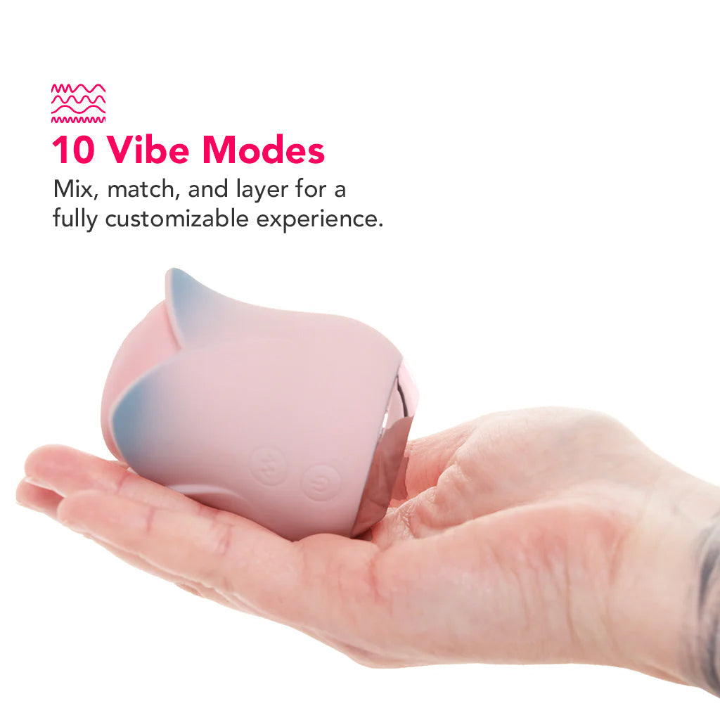 Blush Kissing Rose Vibe Vibrators > Clitoral Stimulators