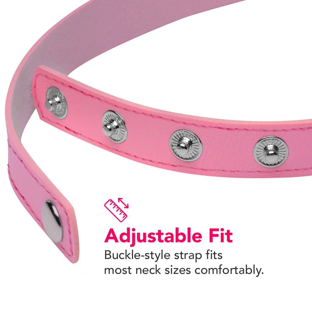 Master Series Kinky Kitty Slim Choker in Pink Bondage and Fetish > Tools & Accessories