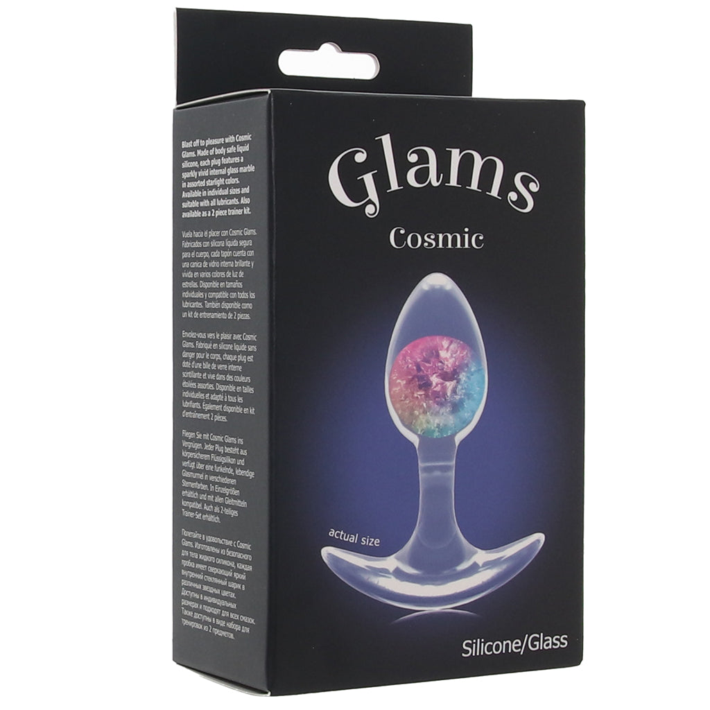 Glams Cosmic Rainbow Butt Plug in Small