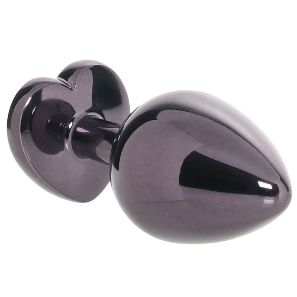 Jewel Black Diamond Heart Plug in Large Anal Sex Toys > Butt Plugs