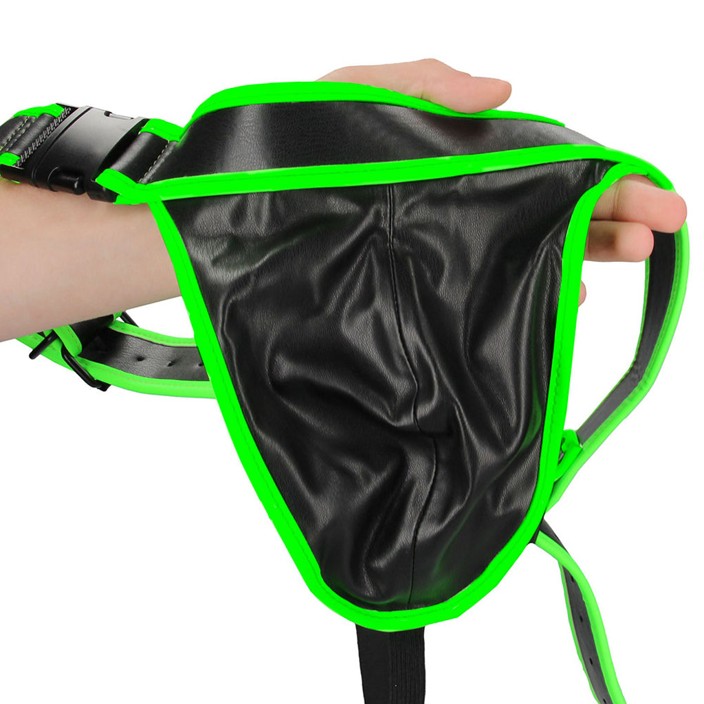 Ouch! Glow In The Dark Side Buckle Jock Strap /XL Bondage and Fetish > Men's Bondage Wear