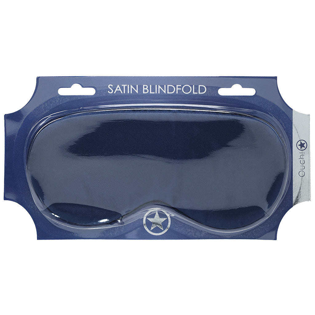 Ouch! Satin Blindfold in Navy Blue Bondage and Fetish > Pleasure Masks and Dress Up Play
