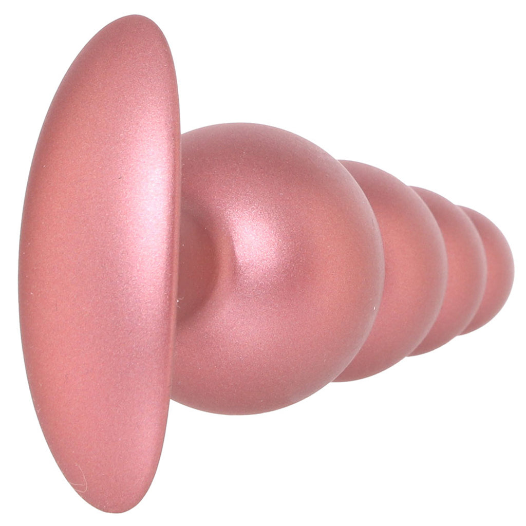 Ouch! Smooth Silicone Beaded Butt Plug in Rose Gold Anal Sex Toys > Butt Plugs