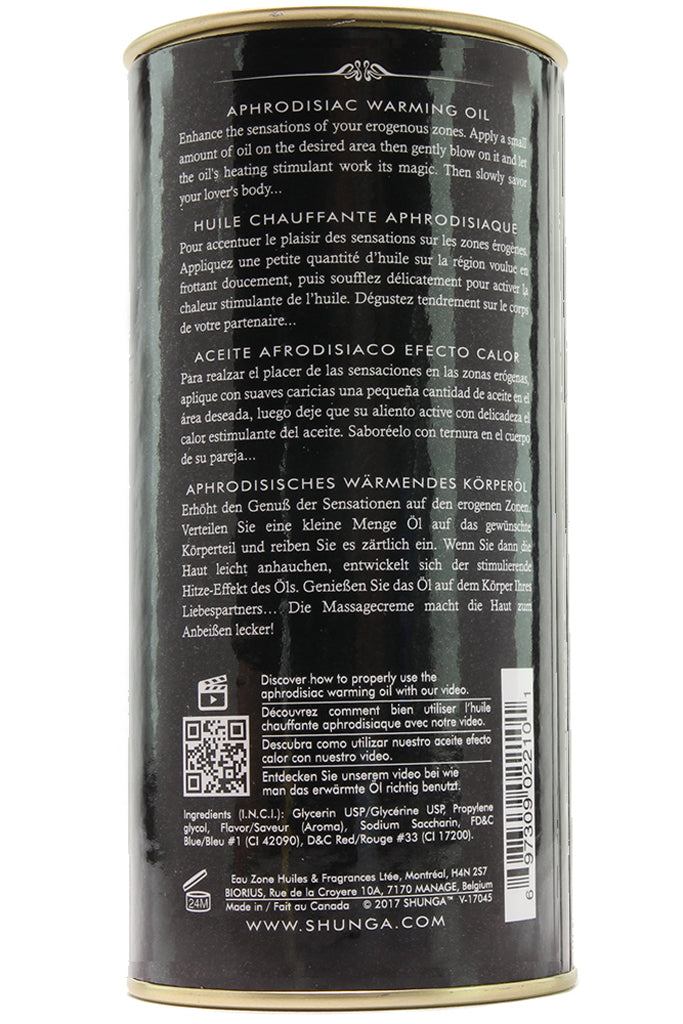 Aphrodisiac Warming Oil 3.5oz/100ml in Coconut Thrills Sensual Love > Massage