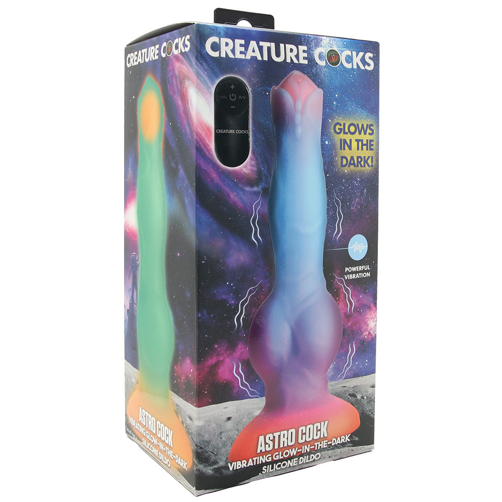 Creature Cocks Astro Cock Vibrating Glow Dildo Vibrators > G-Spot Vibrators