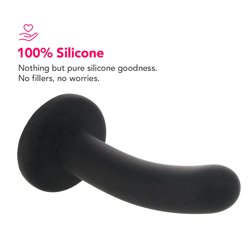 PinkCherry Premium 6 Inch Black Silicone Slim Anal Dildo Dildo Sex Toys > Anal Dildos