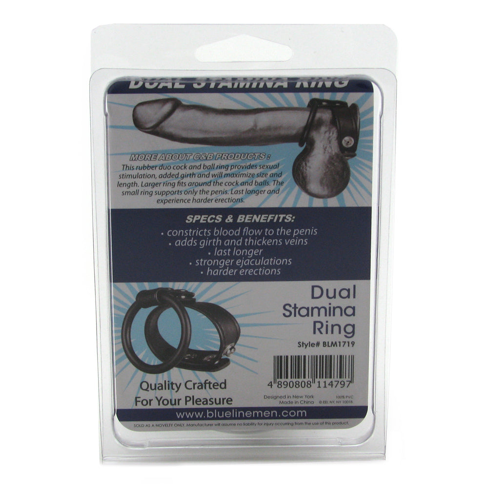Blue Line Dual Stamina Ring Cock Rings