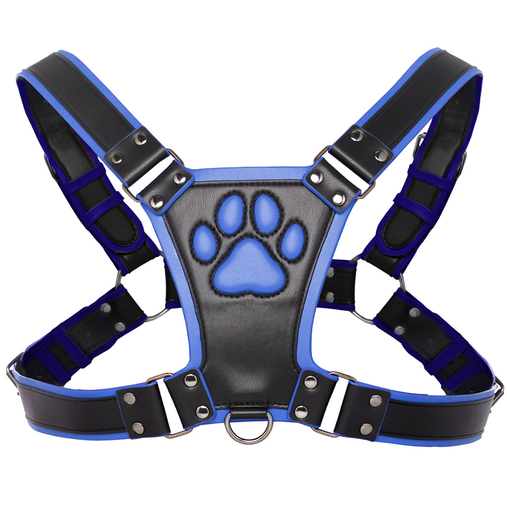 Master Series Alpha Pup Bulldog Harness in Blue Bondage and Fetish > Men's Bondage Wear