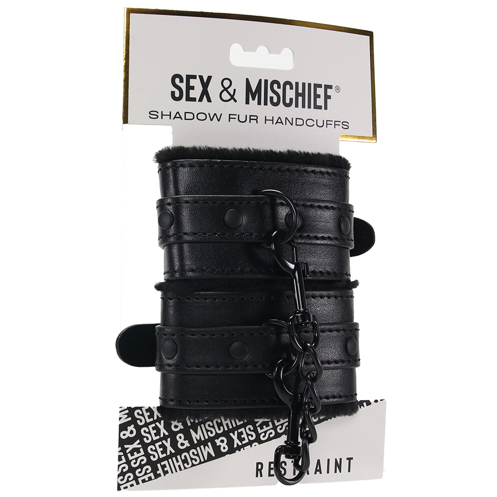 Sex & Mischief Shadow Fur Handcuffs Bondage and Fetish > Wrist and Ankle Cuffs