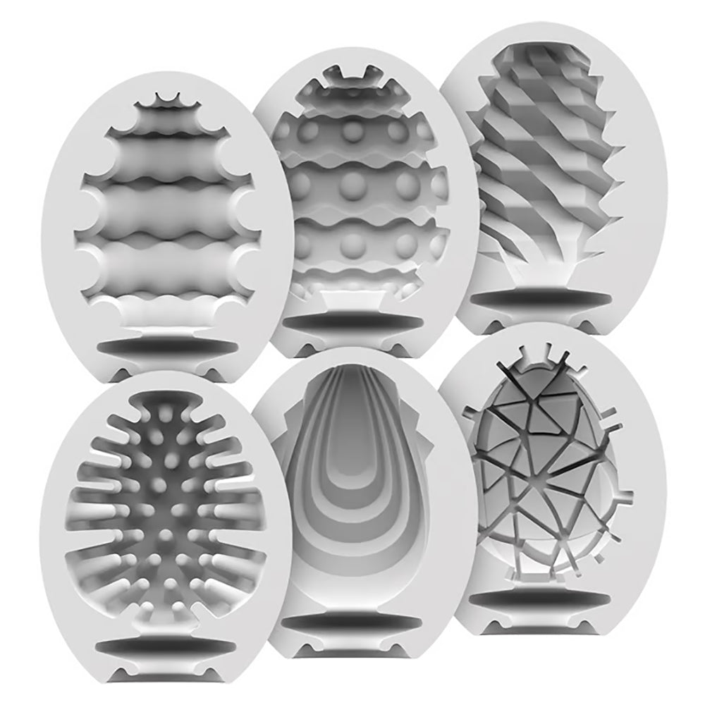 Satisfyer Masturbator Eggs 6 Piece Set Male Masturbators > Discreet Masturbators