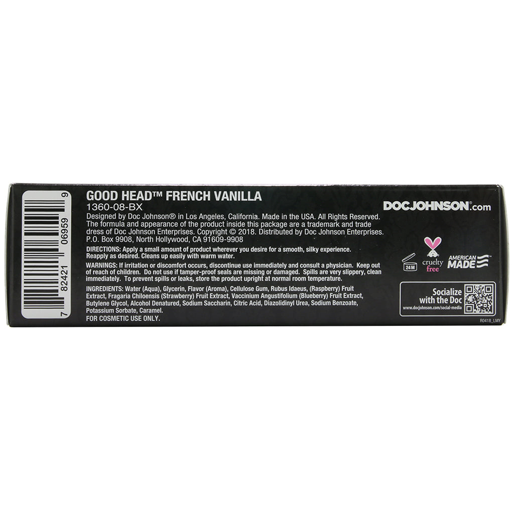 GoodHead Oral Delight Gel 4oz/113g in French Vanilla Lubes and Lotions > Flavored Sex Lubes