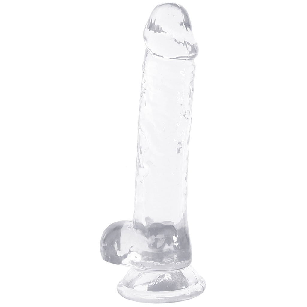 Naturally Yours 7 Inch Crystalline Dildo in Clear Dildo Sex Toys > Realistic Dildos
