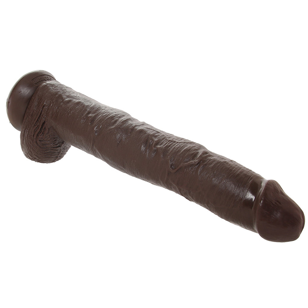 King Cock 14 Inch Cock with Balls in Chocolate Dildo Sex Toys > Large Dildos