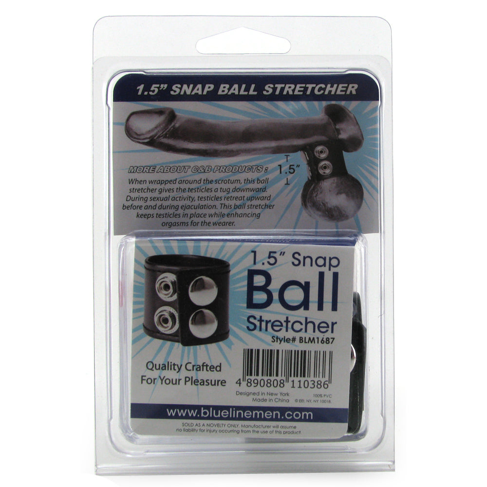 Blue Line 1.5 Inch Snap Ball Stretcher Bondage and Fetish > Cock and Ball Devices