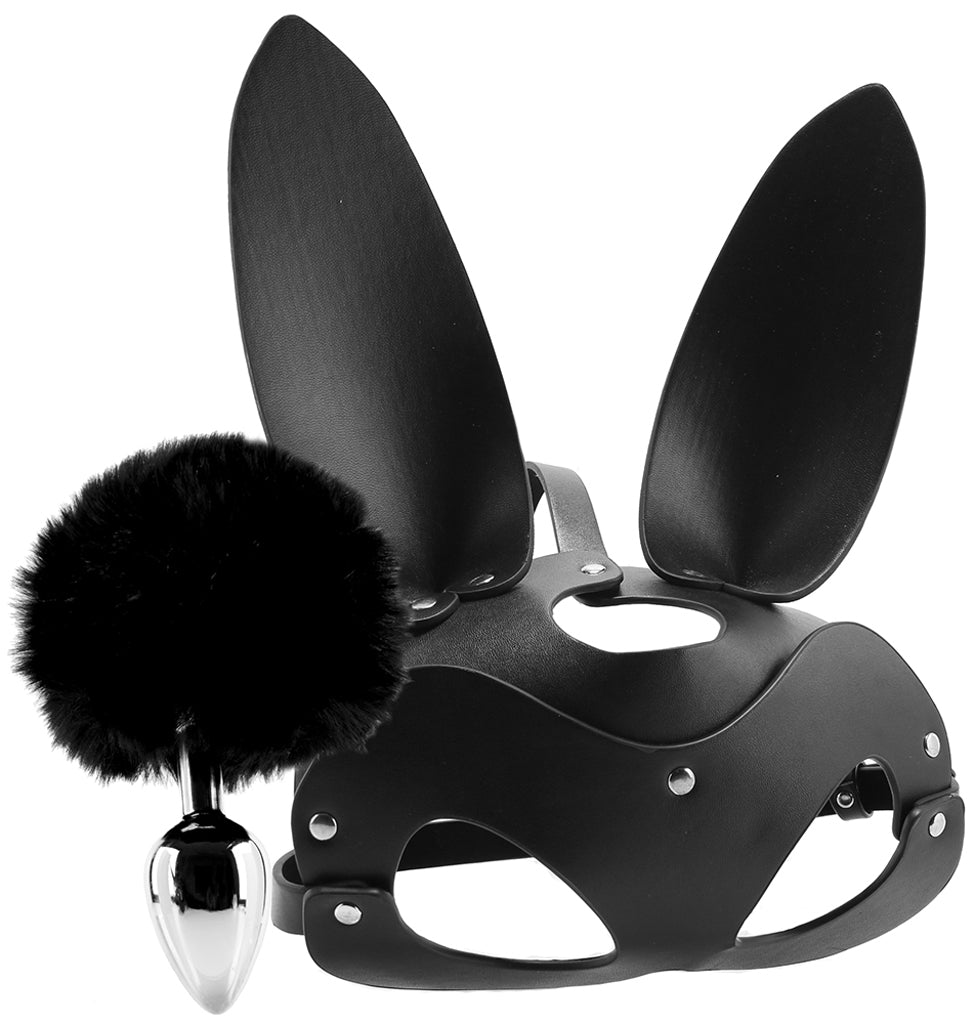 Tailz Bunny Tail Anal Plug & Mask Set Anal Sex Toys > Butt Plugs