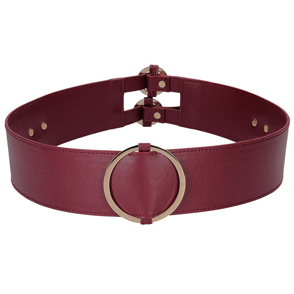 Ouch! Halo Burgundy Waist Bondage Belt /XL Bondage and Fetish > Restraints