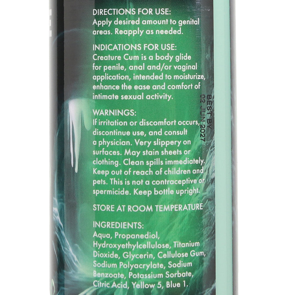 Creature Cum Water-Based Green Lube in 4oz/118ml Shop by Brand > Creature Cocks