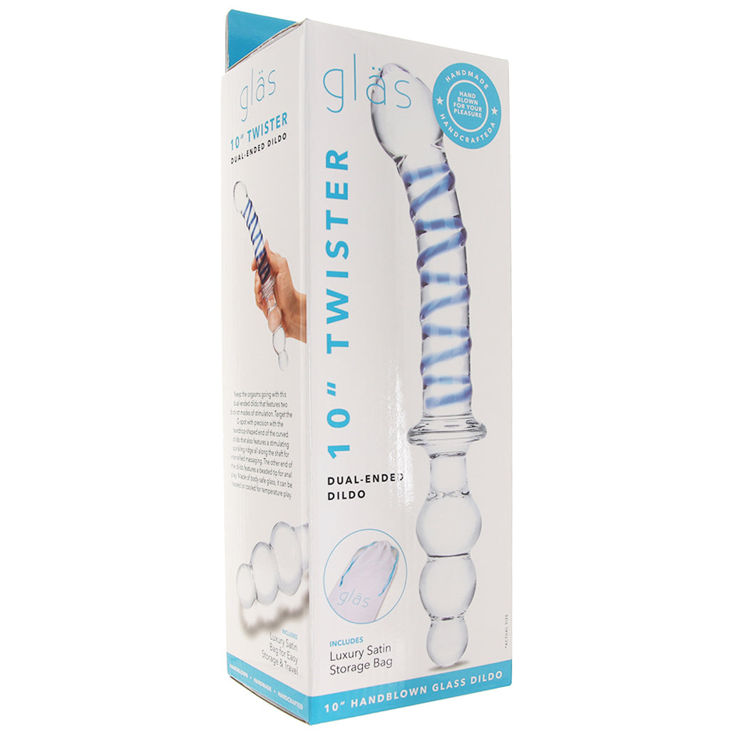 gläs Twister 10 Inch Dual Ended Glass Dildo Dildo Sex Toys > G-Spot Dildos