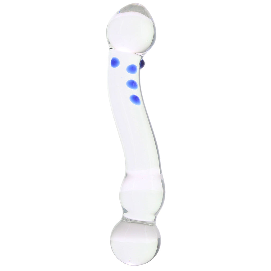 gläs 6 Inch Curved G-Spot Nubby Glass Dildo Dildo Sex Toys > Pyrex Glass Dildos