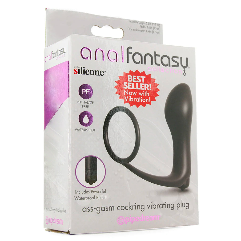 Ass-Gasm Vibrating Cock Ring Plug Anal Sex Toys > Anal Vibrators