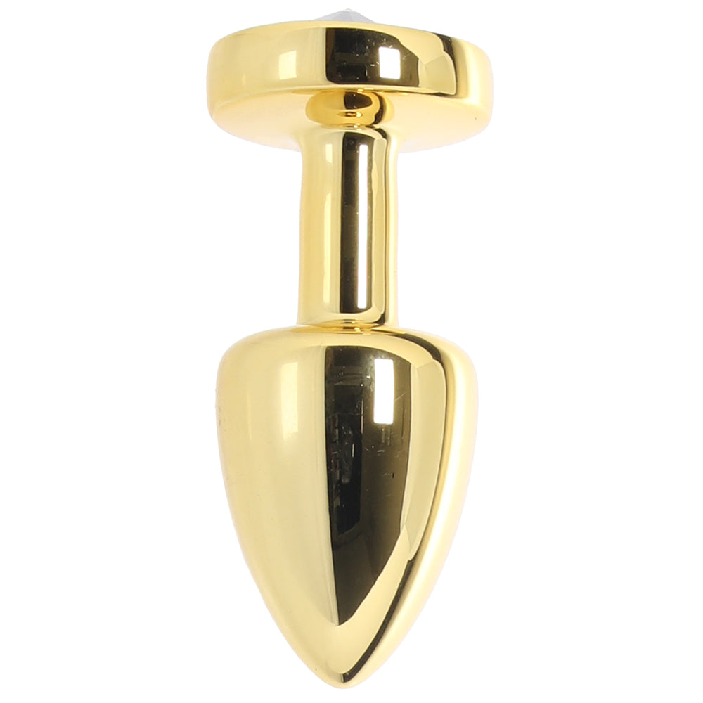 Gemsations 2 Inch Beginners Bling Bling Plug in Gold Anal Sex Toys > Butt Plugs