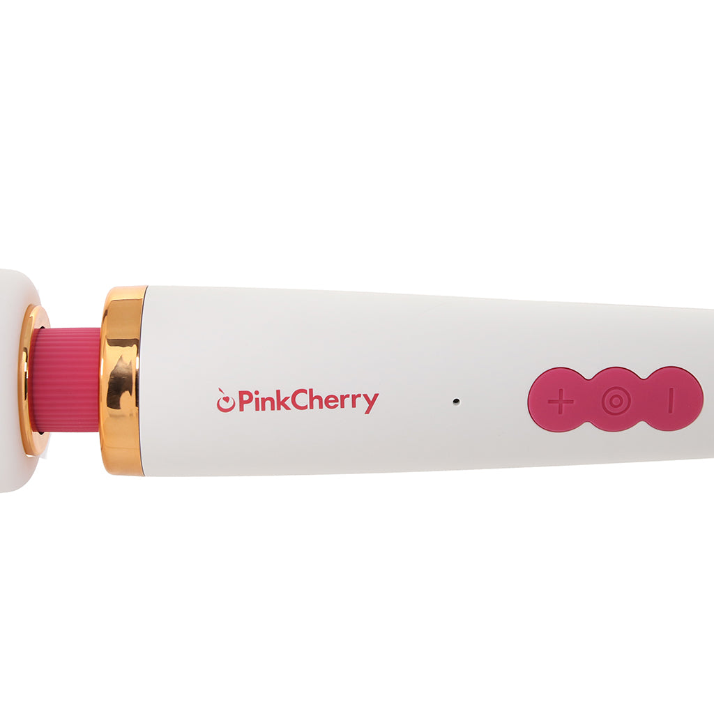 PinkCherry Premium Powered Wand in White Vibrators > Wands