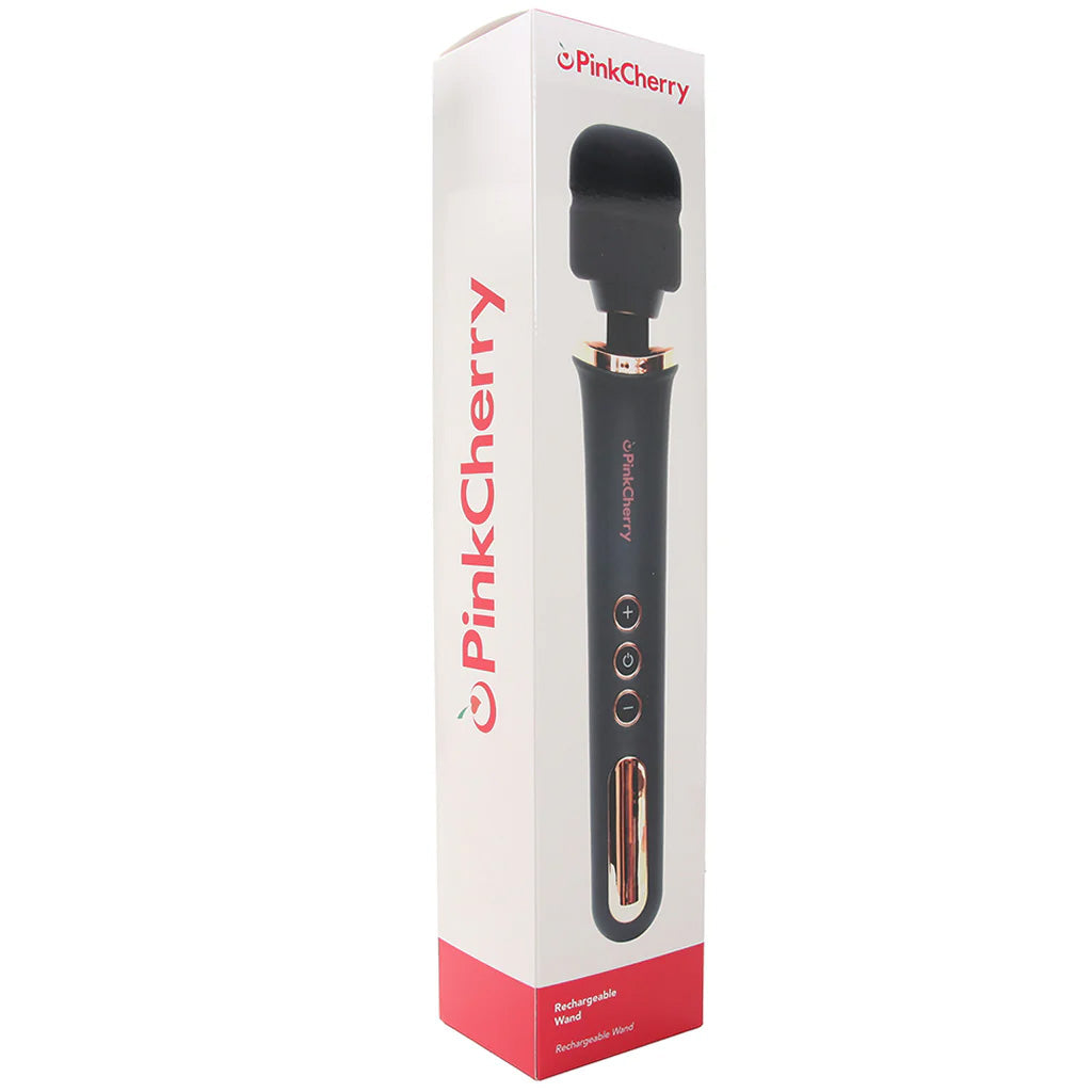 PinkCherry Rechargeable Wand in Black Vibrators > Wands