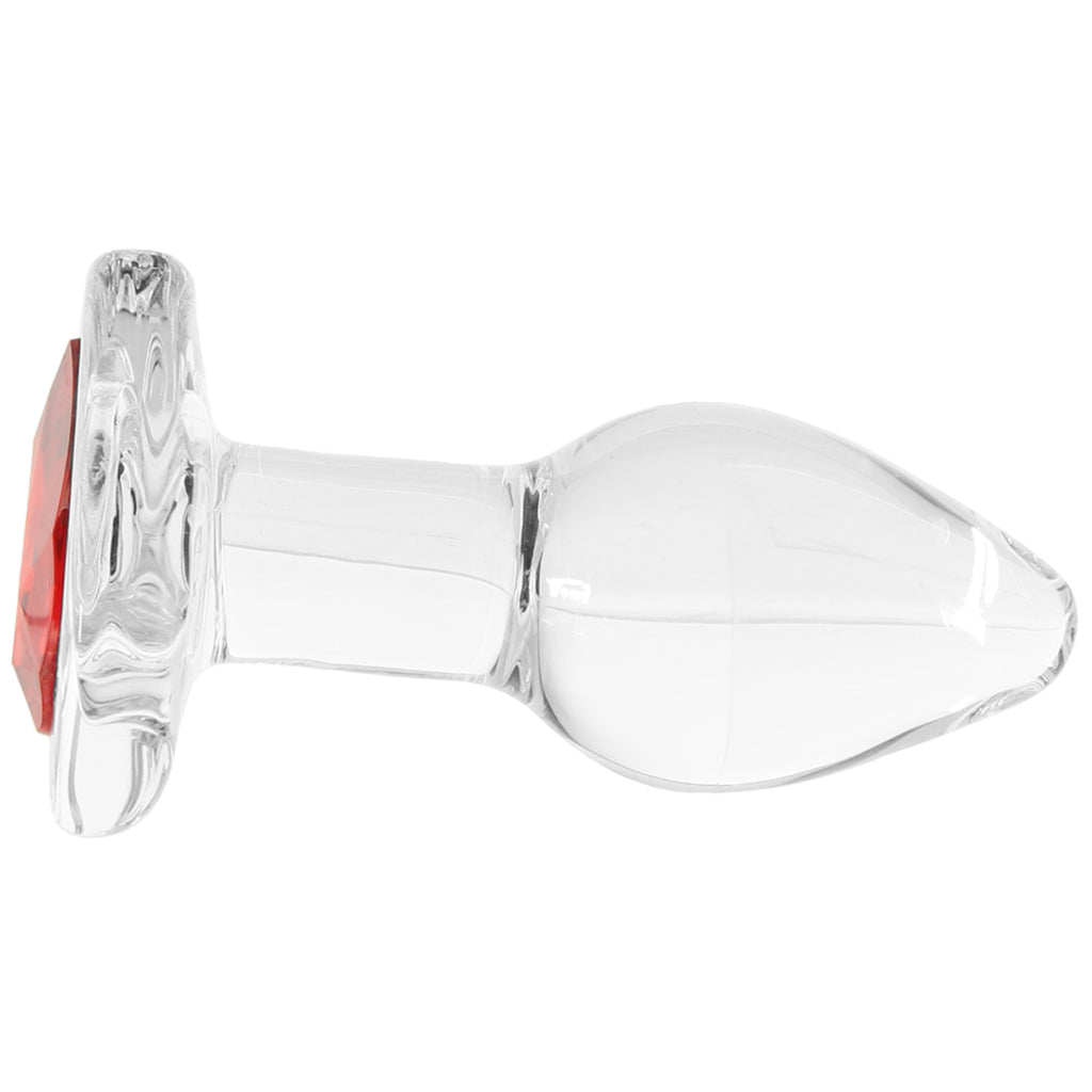 Booty Sparks Red Heart Gem Glass Anal Plug in Small Anal Sex Toys > Butt Plugs
