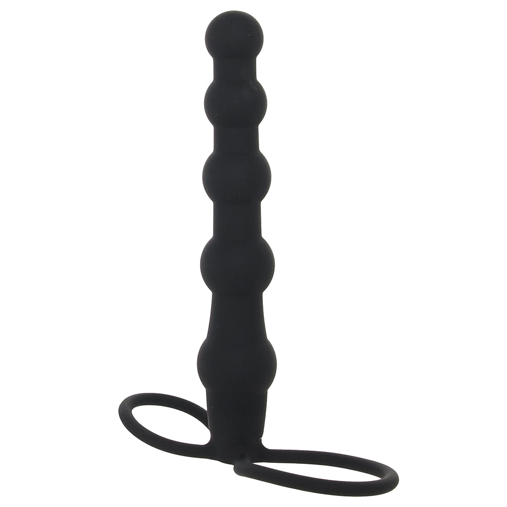 Silicone Beaded Double Rider in Black Anal Sex Toys > Anal Beads