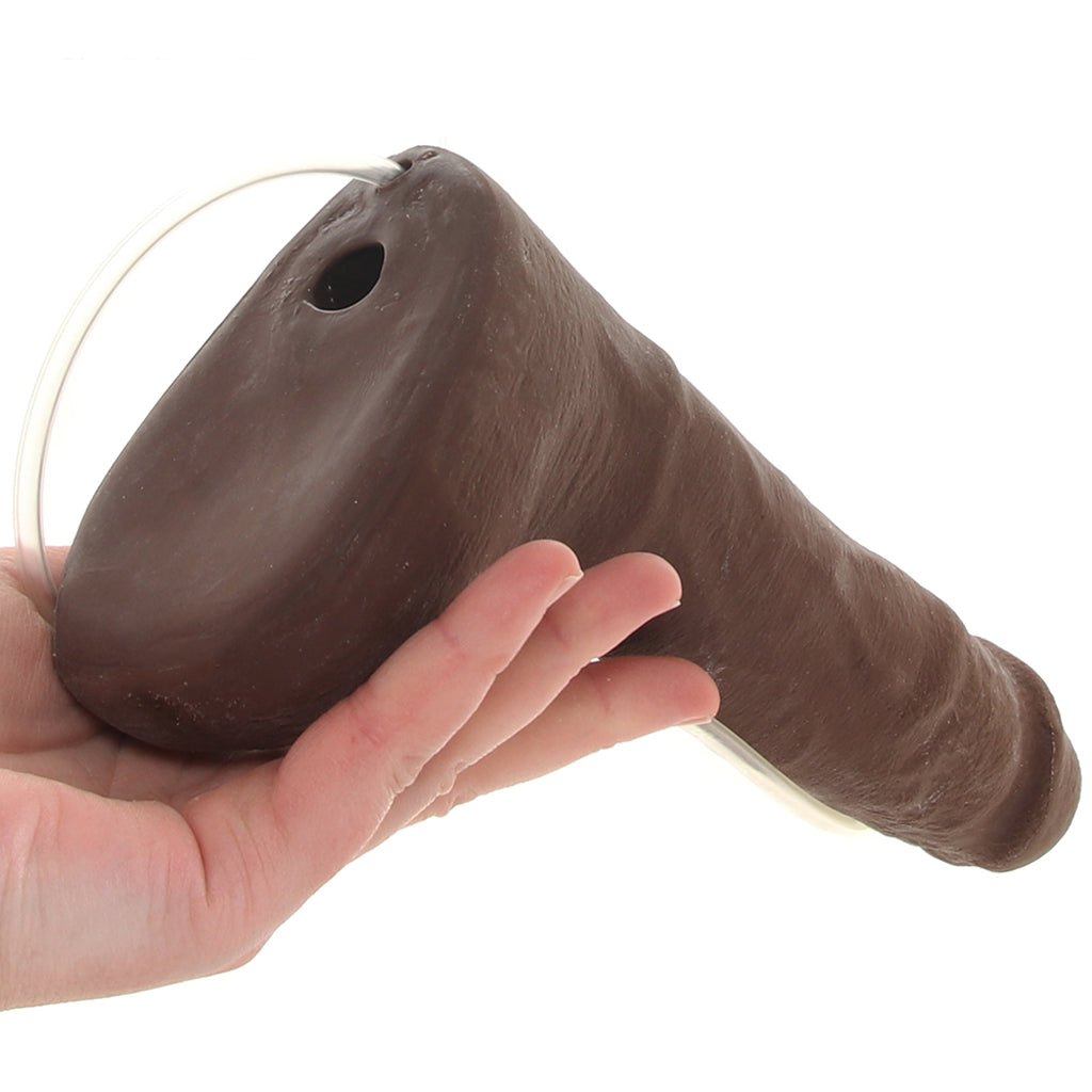 The Realistic 9.5 Inch Squirting Cock in Chocolate Dildo Sex Toys > Realistic Dildos