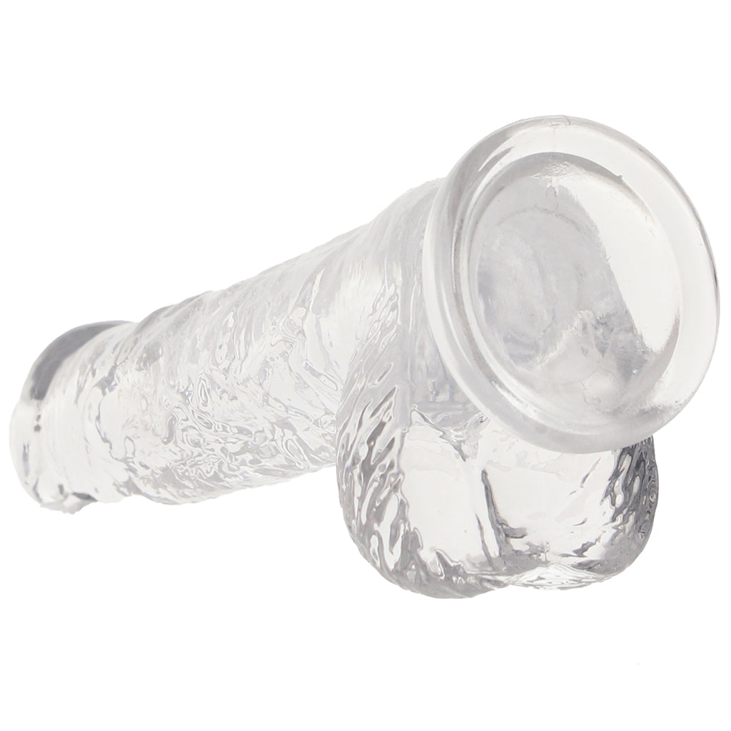 RealRock 5 Inch Realistic Ballsy Dildo in Crystal Clear Dildo Sex Toys > Realistic Dildos