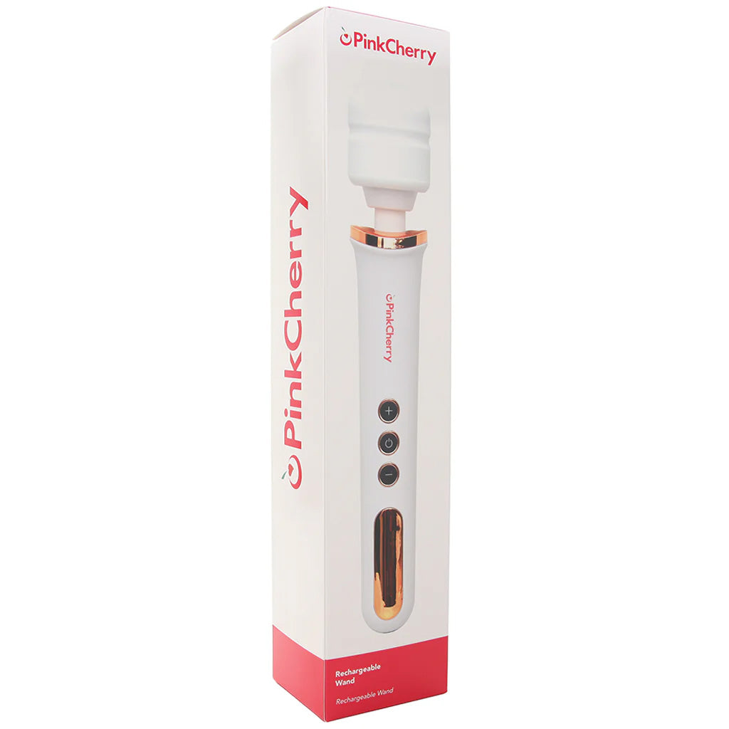 PinkCherry Rechargeable Wand in White Vibrators > Wands