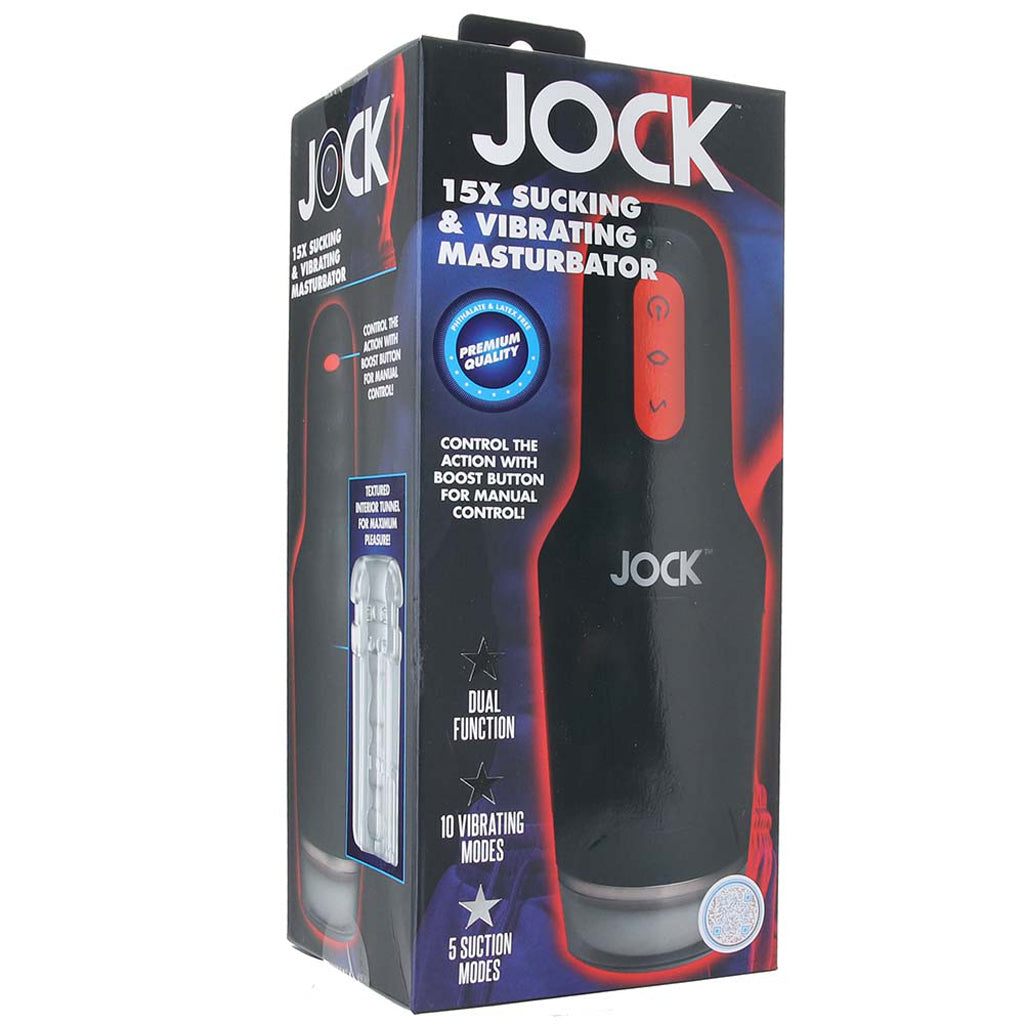 Jock 15X Sucking & Vibrating Masturbator Sex Toys for Men