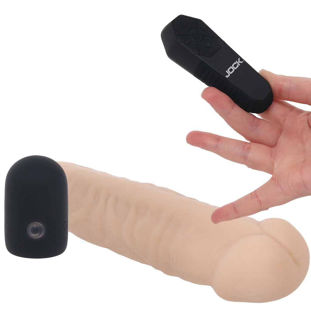 Jock Vibrating Realistic Penis Extender in Light