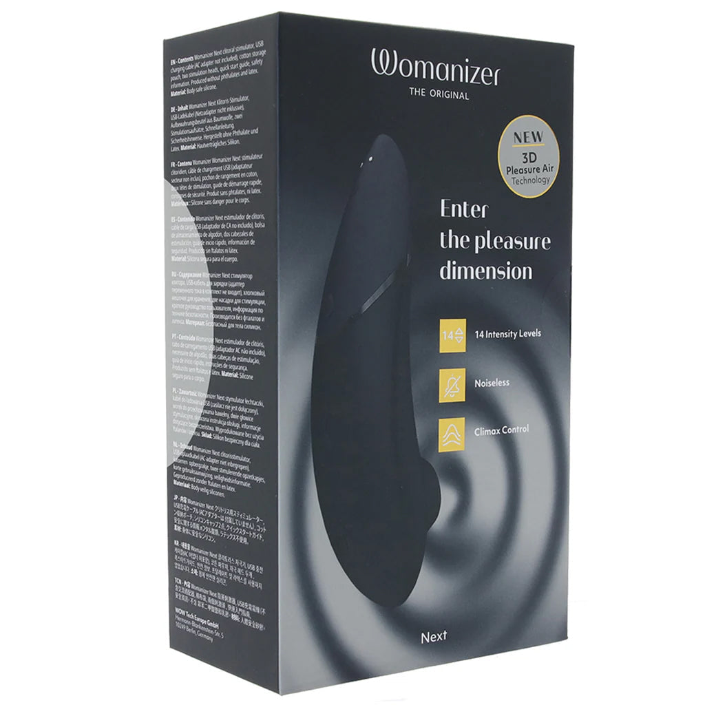 Womanizer Next 3D Pleasure Air Stimulator in Black Vibrators > Clitoral Stimulators