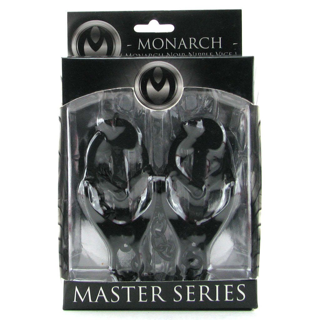 Master Series Monarch Noir Chained Clover Clamps Bondage and Fetish > Nipple Stimulators & Clamps