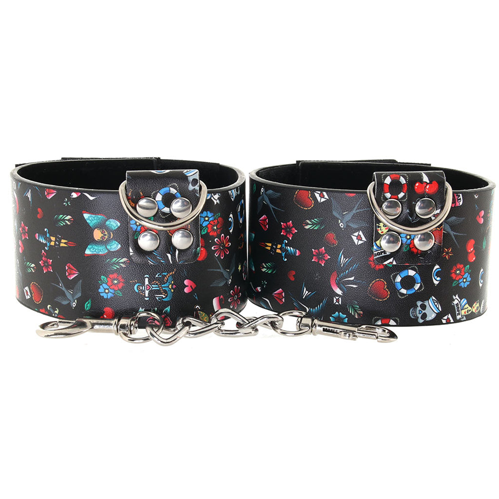 Ouch! Old School Tattoo Ankle Cuffs Bondage and Fetish > Wrist and Ankle Cuffs
