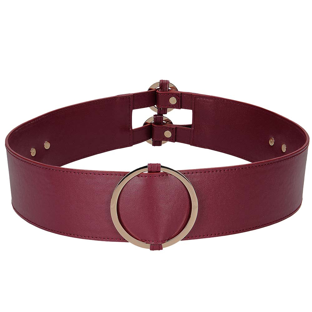 Ouch! Halo Burgundy Waist Bondage Belt /M Bondage and Fetish > Restraints