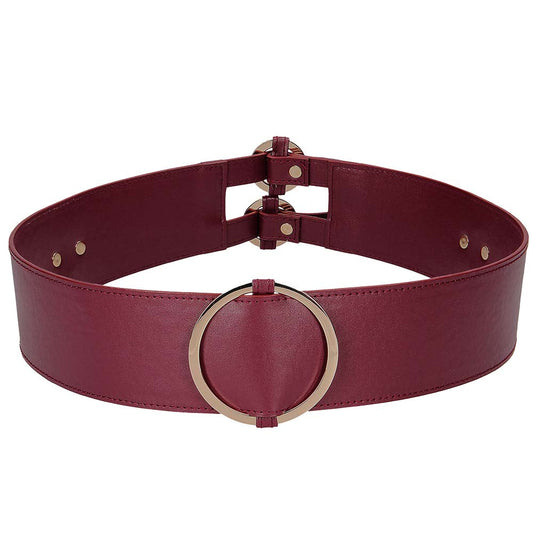 Ouch! Halo Burgundy Waist Bondage Belt /M
