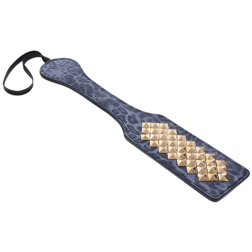 Sex & Mischief Cougar Studded Paddle Bondage and Fetish > Whips and Crops
