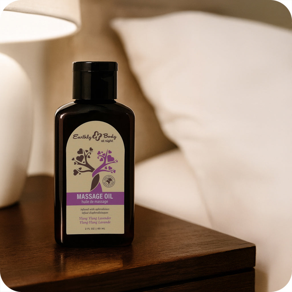 At Night Massage Oil 2oz/60ml in Ylang-Ylang Lavender Lubes and Lotions > Erotic Massage Oils