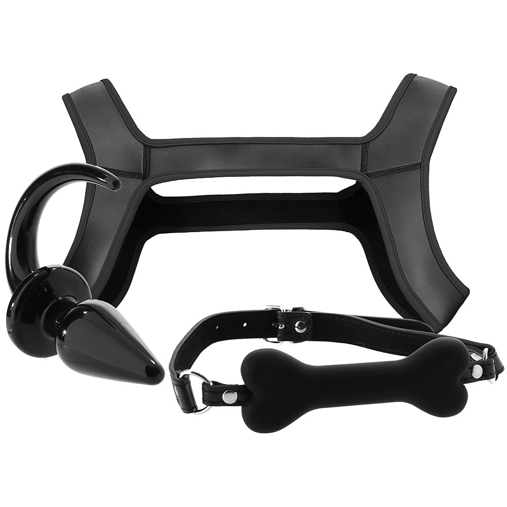 Ouch! Puppy Bondage Kit /XL Bondage and Fetish > Pleasure Masks and Dress Up Play