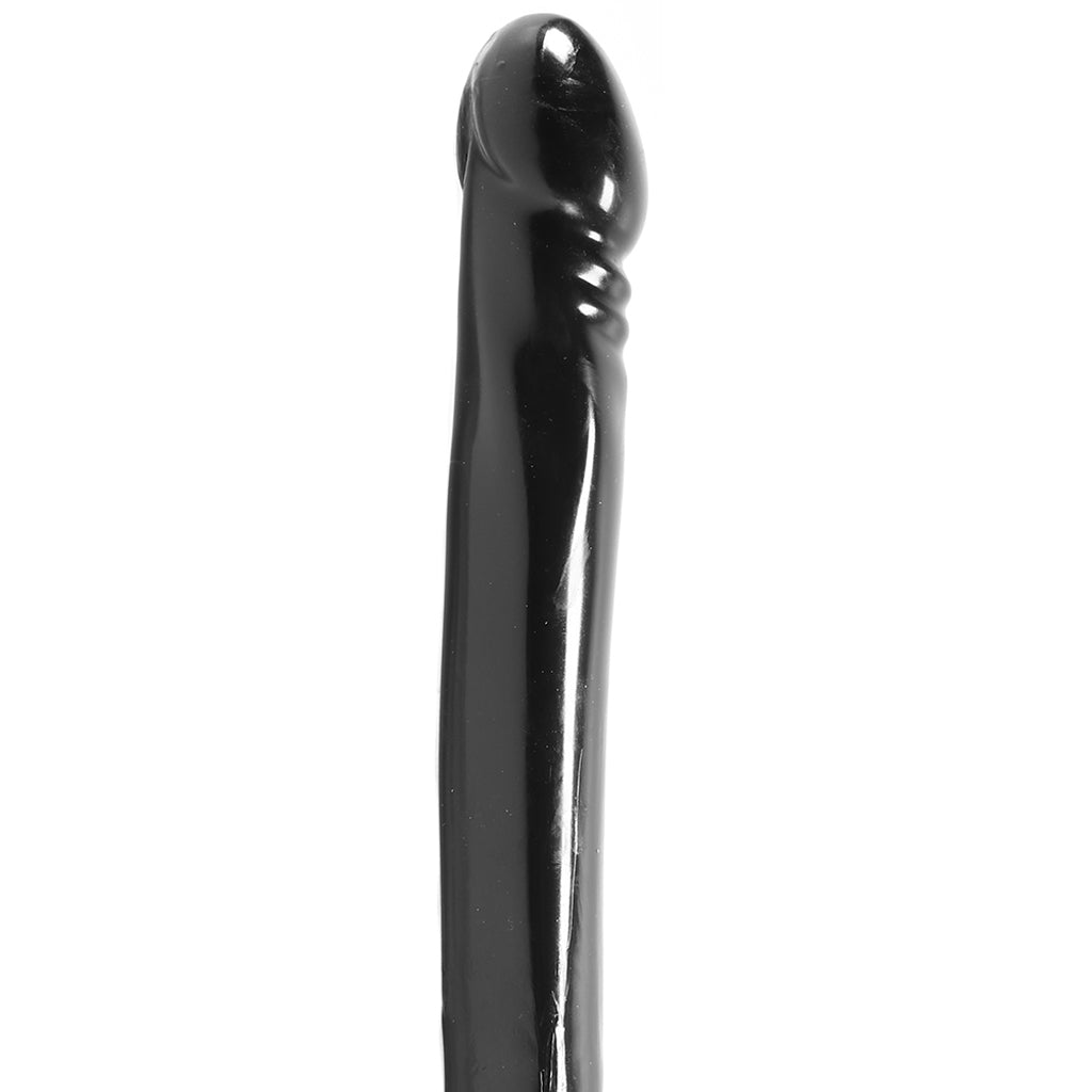 Smooth Double Header 18 Inch Dildo in Black Dildo Sex Toys > Double Ended Dildos