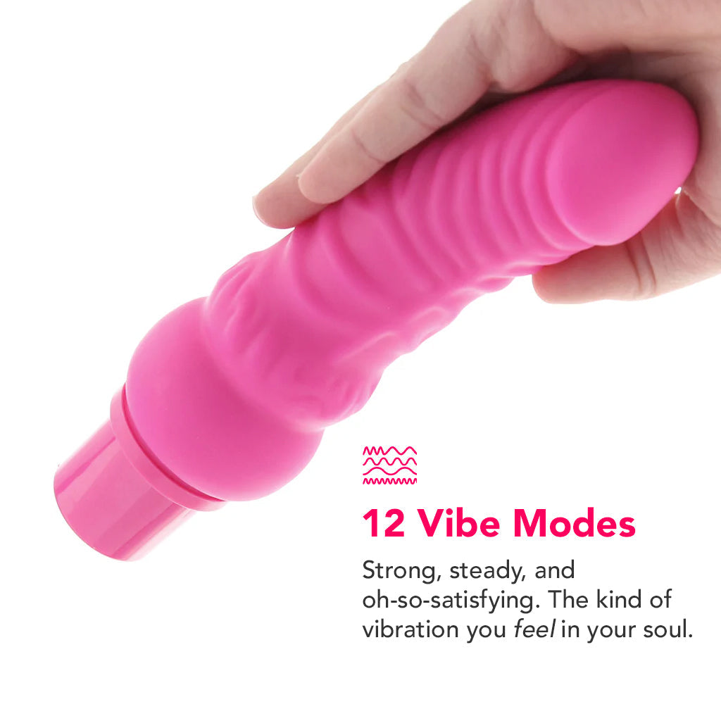 Power Stud Rechargeable Curvy Vibe in Pink Vibrators > Realistic Vibrator Dildos
