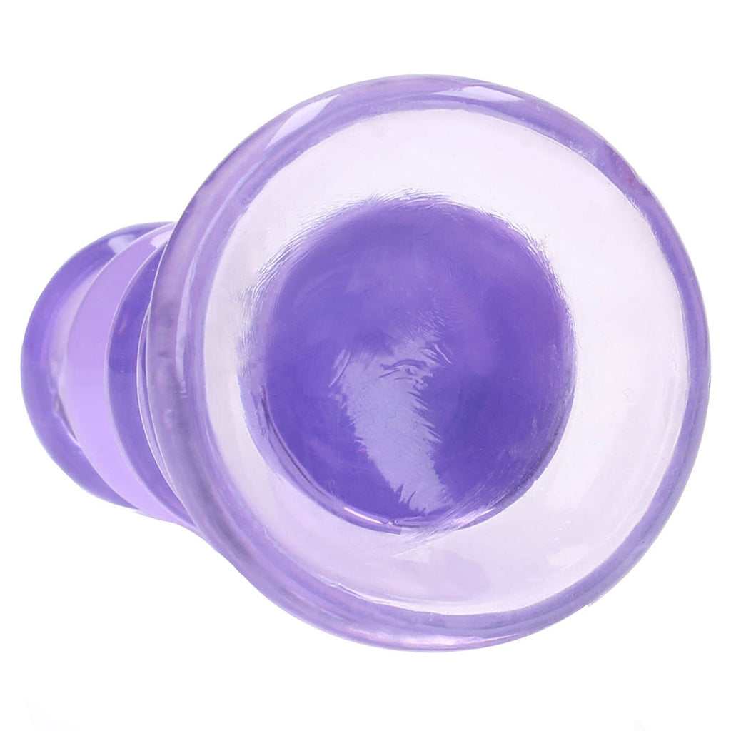 RealRock Crystal Clear Jelly 5.5 Inch Curvy Dildo in Purple Dildo Sex Toys > Anal Dildos